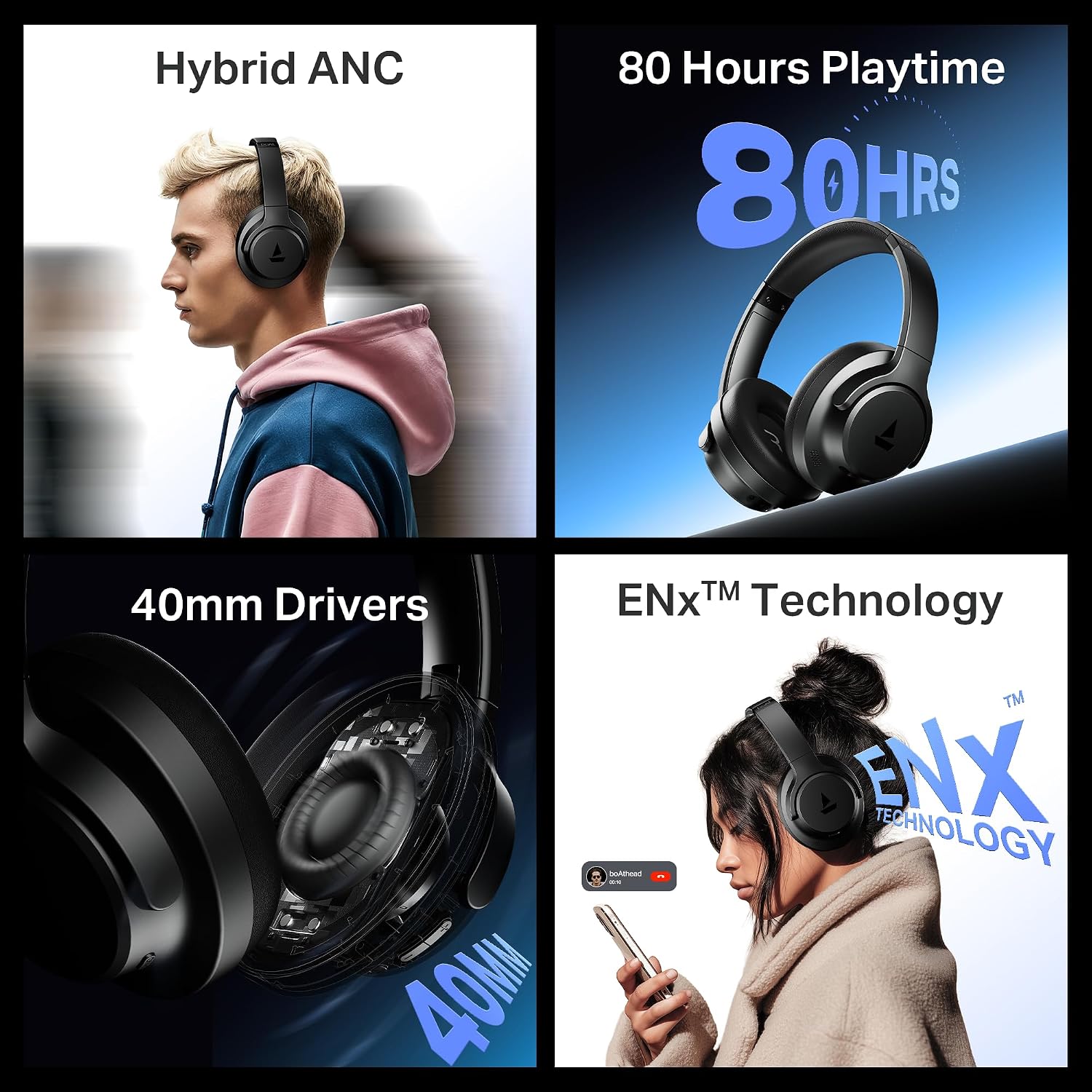 boAt Rockerz 512 Hybrid Headphones